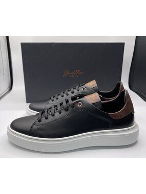 Good Man Brand Legend London Black Dark Italy Leather Sneakers Men's Size 8‎